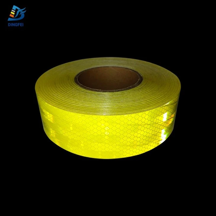 5CM Fluorescent Yellow High Intensity Prismatic Grade Acrylic Reflective Tape