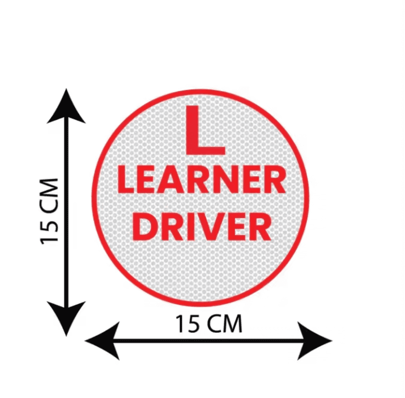 Red L Shape Board Learning Driver Reflective Car Sticker 9 Red L Shape Board Learning Driver Reflective Car Sticker 9